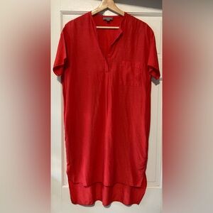 COS Coral Cotton Silk Blend Mini Dress Tunic XS